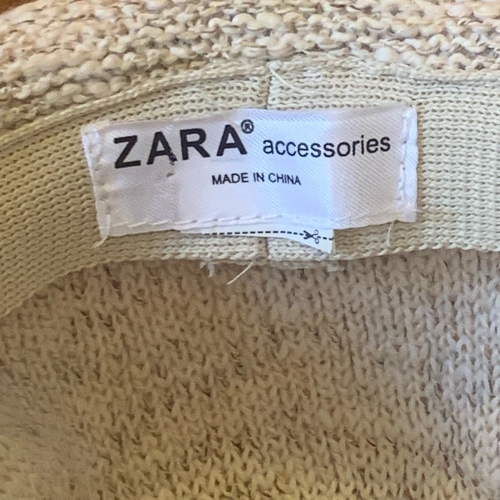 Zara Cream Knit Hat - Picture 6 of 11
